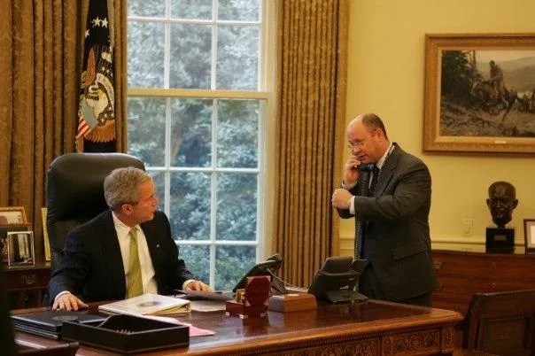 Col. Regenor with President George W. Bush